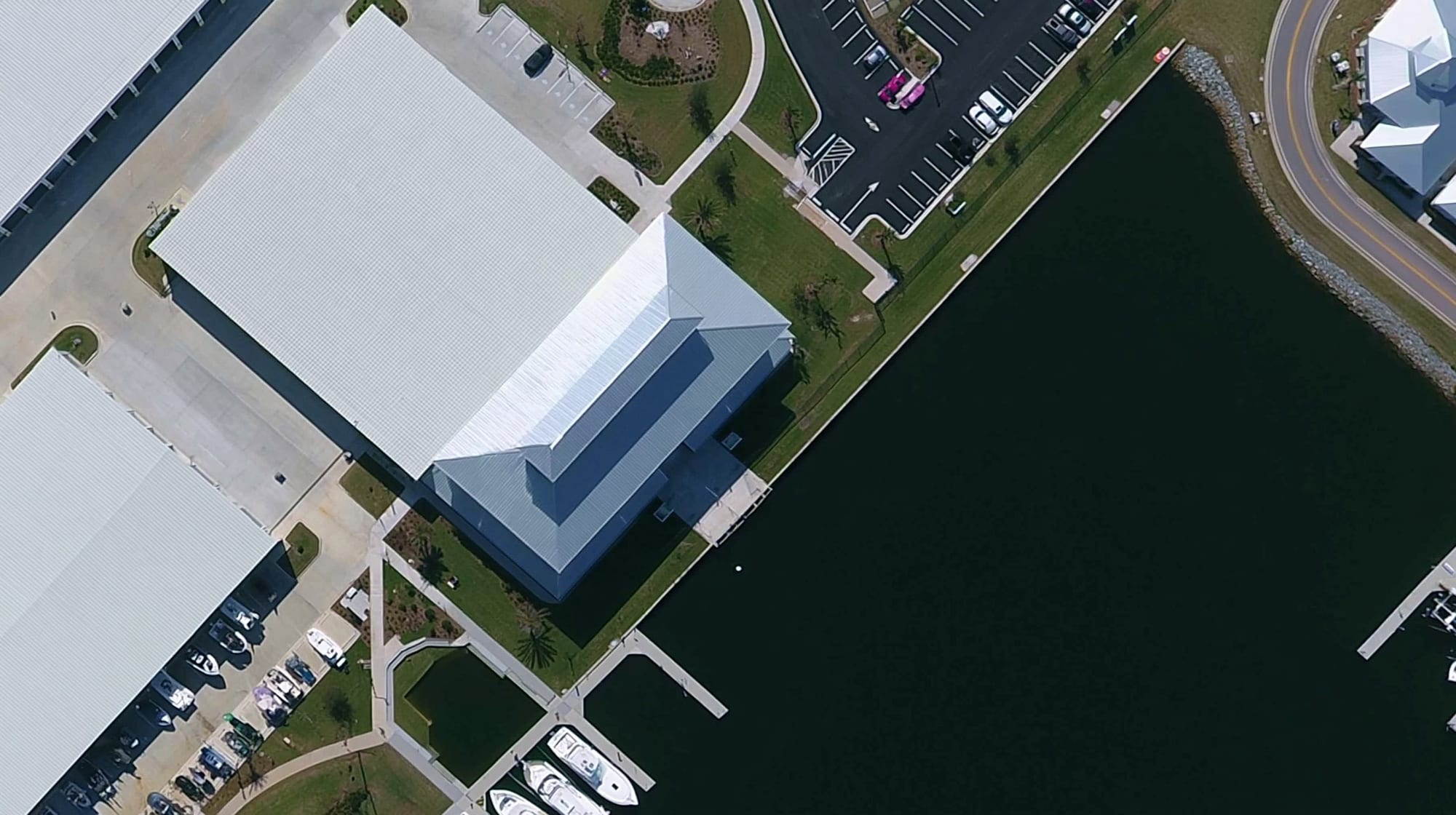 Aerial view of the Sarasota / Manatee waterfront and barrier islands